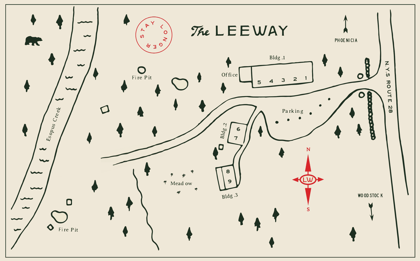 Property map showing the location of 1.5 Bedroom Suite